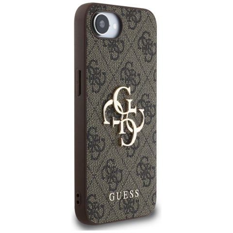 Guess Nakładka HC 4G PU Big Logo do iPhone 16e Brązowa Guess Nakładka HC 4G PU Big Logo do iPhone 16e Brązowa