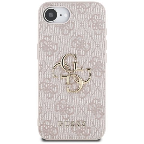 Guess Nakładka HC 4G PU Big Logo do iPhone 16e Różowa