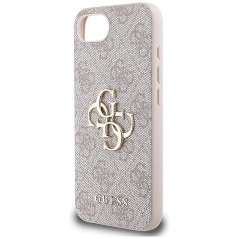 Guess Nakładka HC 4G PU Big Logo do iPhone 16e Różowa