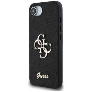 Guess Nakładka HC Fixed Glitter Big 4G do iPhone 16e Czarna