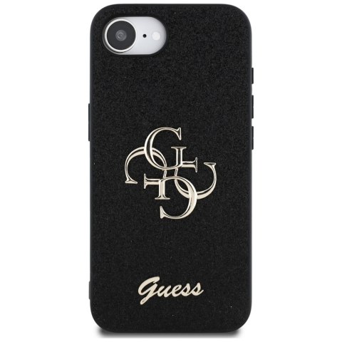 Guess Nakładka HC Fixed Glitter Big 4G do iPhone 16e Czarna Guess Nakładka HC Fixed Glitter Big 4G do iPhone 16e Czarna