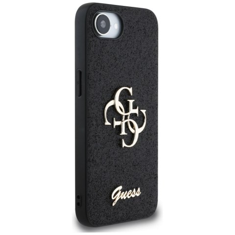 Guess Nakładka HC Fixed Glitter Big 4G do iPhone 16e Czarna Guess Nakładka HC Fixed Glitter Big 4G do iPhone 16e Czarna