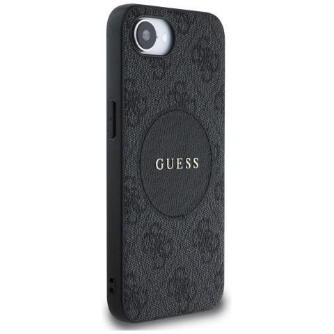 Guess Nakładka HC MagSafe PU 4G Circle with Classic Logo do iPhone 16e Czarna