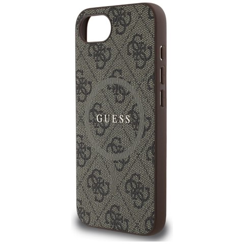 Guess Nakładka HC MagSafe PU 4G Ring Classic Logo do iPhone 16e Brązowa Guess Nakładka HC MagSafe PU 4G Ring Classic Logo do iPhone 16e Brązowa