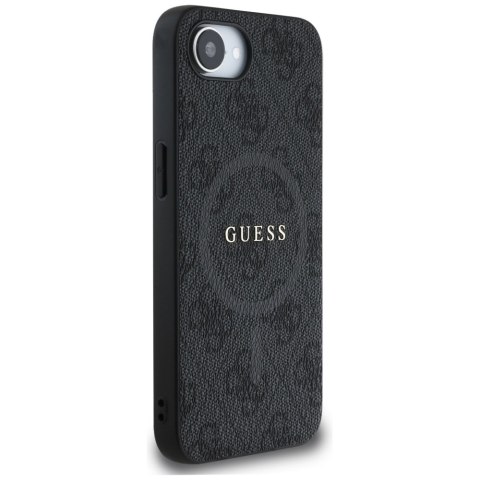 Guess Nakładka HC MagSafe PU 4G Ring Classic Logo do iPhone 16e Czarna Guess Nakładka HC MagSafe PU 4G Ring Classic Logo do iPhone 16e Czarna