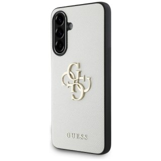 Guess Nakładka HC PU Grained Big 4G and Classic Logo do Samsung Galaxy A56 Beżowa