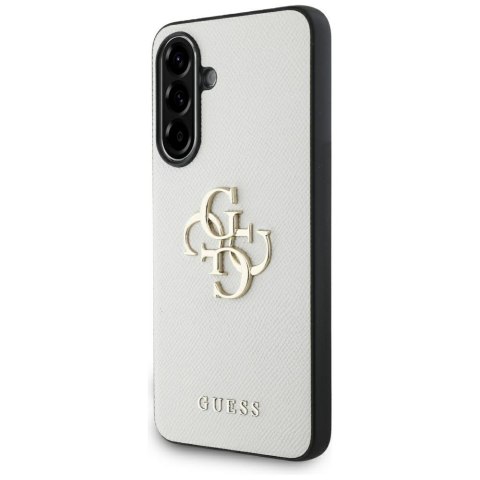 Guess Nakładka HC PU Grained Big 4G and Classic Logo do Samsung Galaxy A56 Beżowa