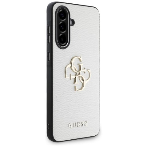 Guess Nakładka HC PU Grained Big 4G and Classic Logo do Samsung Galaxy A56 Beżowa