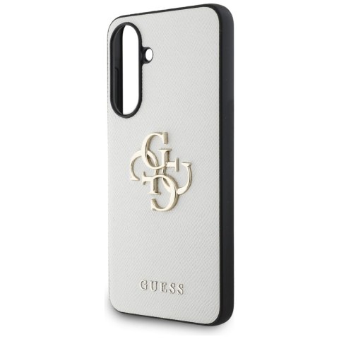 Guess Nakładka HC PU Grained Big 4G and Classic Logo do Samsung Galaxy A56 Beżowa