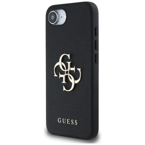 Guess Nakładka HC PU Grained Big 4G and Classic Logo do iPhone 16e Czarna