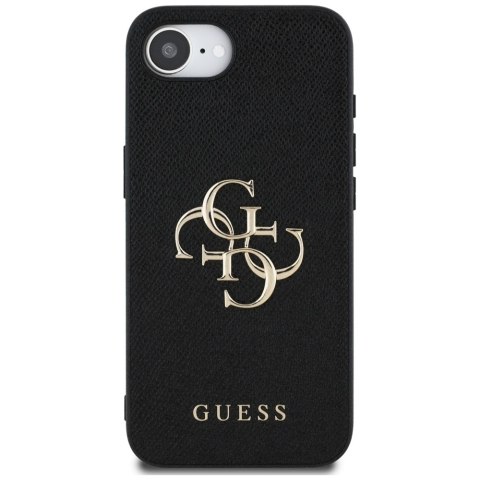 Guess Nakładka HC PU Grained Big 4G and Classic Logo do iPhone 16e Czarna