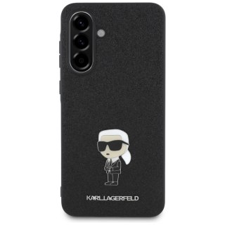 Karl Lagerfeld Nakładka HC Ikonik Fixed Glitter Ikonik Logo Metal Pin do Samsung Galaxy A36 Czarna