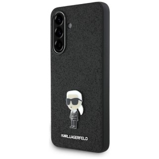 Karl Lagerfeld Nakładka HC Ikonik Fixed Glitter Ikonik Logo Metal Pin do Samsung Galaxy A56 Czarna