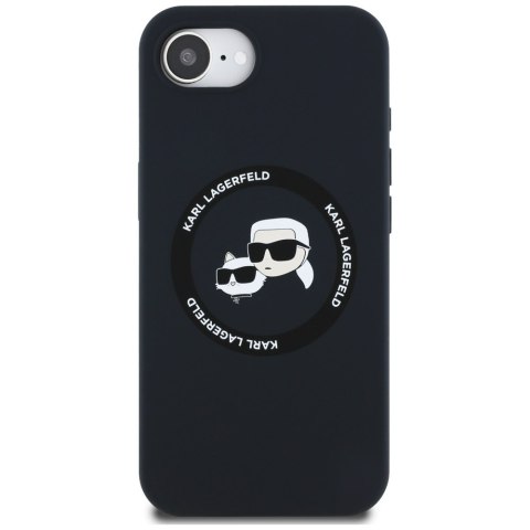 Karl Lagerfeld Nakładka HC MagSafe Silicone Double Heads do iPhone 16e Czarna