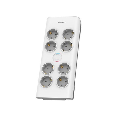Listwa zasilająca antyprzepięciowa PHILIPS przedłużacz sieciowy 8 gniazd Schuko 16A 2m czarna Listwa zasilająca antyprzepięciowa PHILIPS przedłużacz sieciowy 8 gniazd Schuko 16A 2m czarna