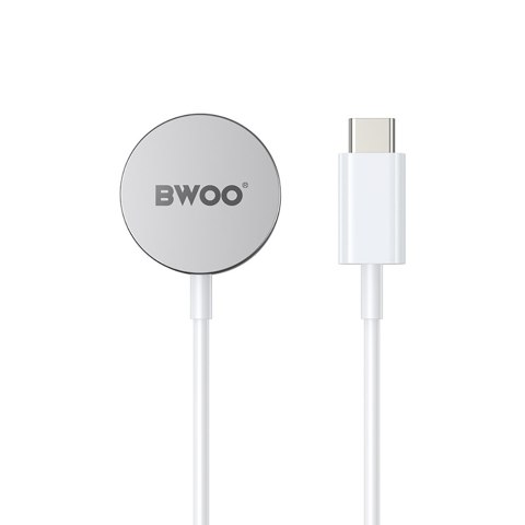 BWOO ładowarka bezprzewodowa PD WL-18, magnetyczna, 5W, biała