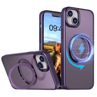 Nakładka Mag Ring Rotating do iPhone 12 / 12 Pro 6,1" fioletowa