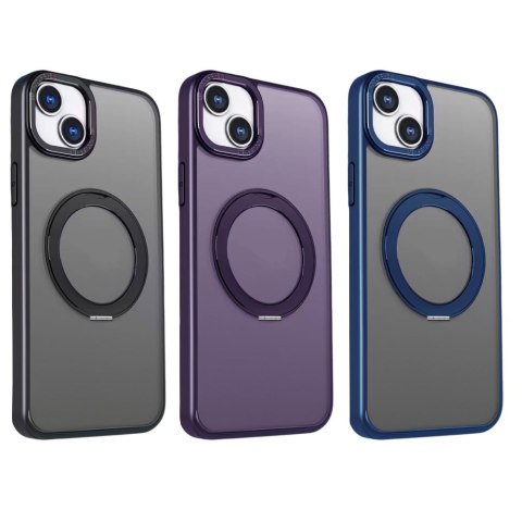 Nakładka Mag Ring Rotating do iPhone 15 Pro Max 6,7" granatowa Nakładka Mag Ring Rotating do iPhone 15 Pro Max 6,7" granatowa