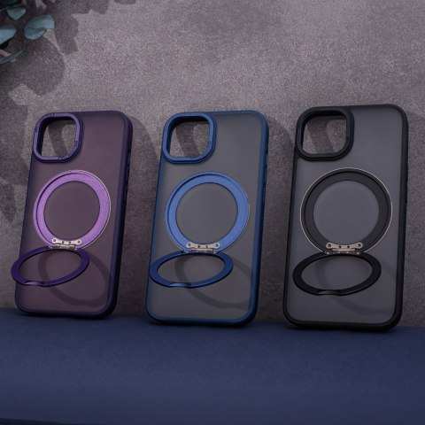 Nakładka Mag Ring Rotating do iPhone 15 Pro Max 6,7" granatowa Nakładka Mag Ring Rotating do iPhone 15 Pro Max 6,7" granatowa