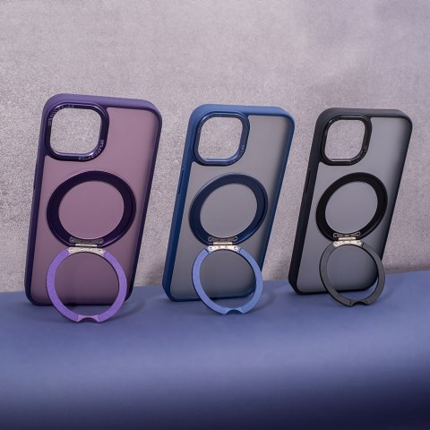 Nakładka Mag Ring Rotating do iPhone 15 Pro Max 6,7" granatowa Nakładka Mag Ring Rotating do iPhone 15 Pro Max 6,7" granatowa