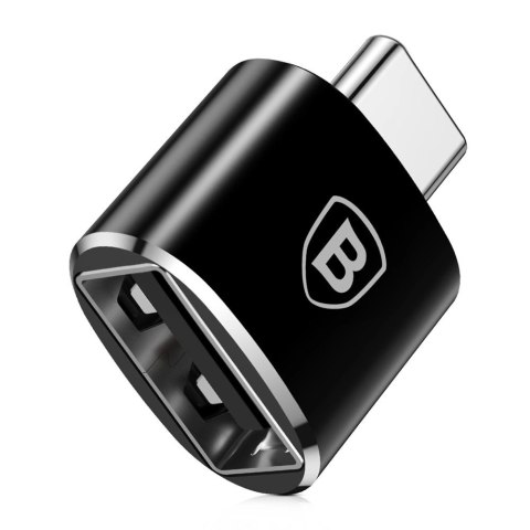 Adapter Baseus Mini przejściówka z USB-A na USB-C OTG - czarny Adapter Baseus Mini przejściówka z USB-A na USB-C OTG - czarny