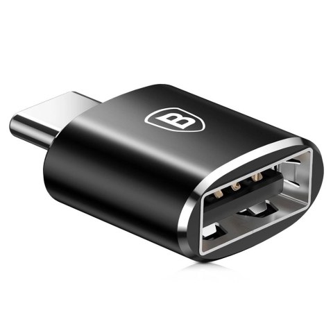 Adapter Baseus Mini przejściówka z USB-A na USB-C OTG - czarny Adapter Baseus Mini przejściówka z USB-A na USB-C OTG - czarny