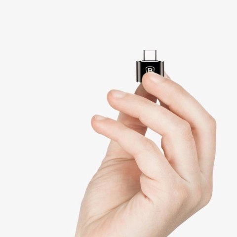 Adapter Baseus Mini przejściówka z USB-A na USB-C OTG - czarny Adapter Baseus Mini przejściówka z USB-A na USB-C OTG - czarny