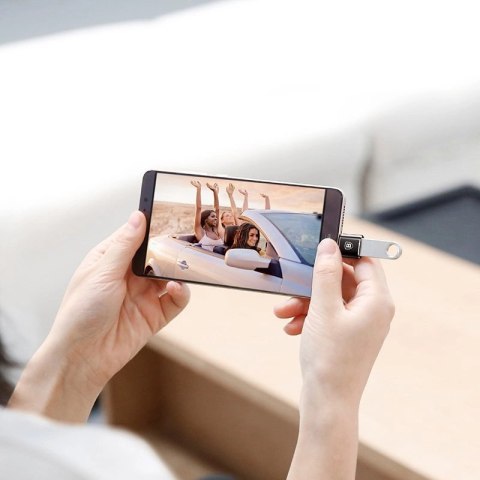 Adapter Baseus Mini przejściówka z USB-A na USB-C OTG - czarny Adapter Baseus Mini przejściówka z USB-A na USB-C OTG - czarny