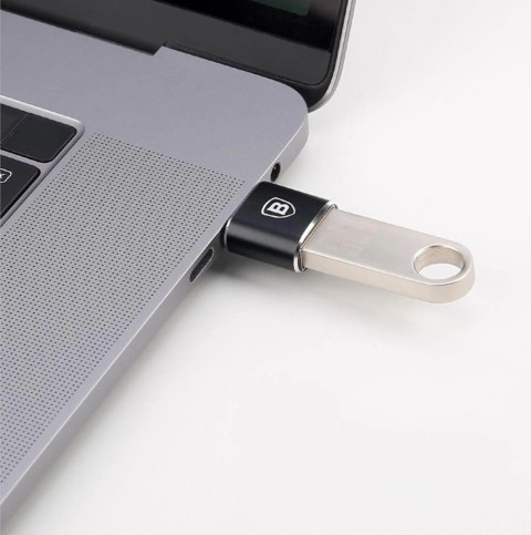 Adapter Baseus Mini przejściówka z USB-A na USB-C OTG - czarny Adapter Baseus Mini przejściówka z USB-A na USB-C OTG - czarny