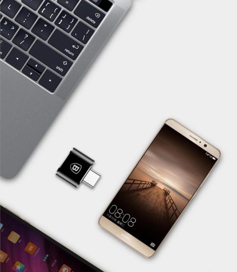 Adapter Baseus Mini przejściówka z USB-A na USB-C OTG - czarny Adapter Baseus Mini przejściówka z USB-A na USB-C OTG - czarny