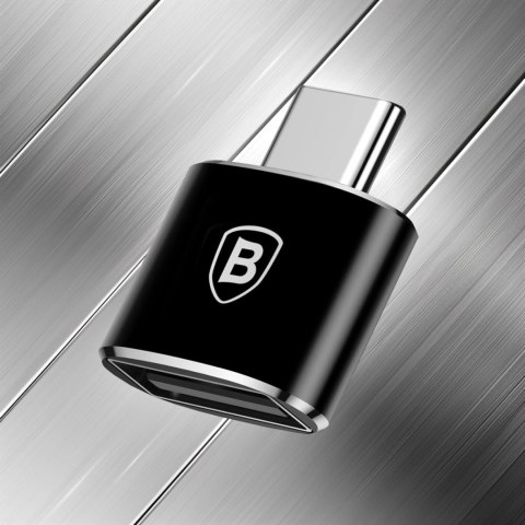 Adapter Baseus Mini przejściówka z USB-A na USB-C OTG - czarny Adapter Baseus Mini przejściówka z USB-A na USB-C OTG - czarny