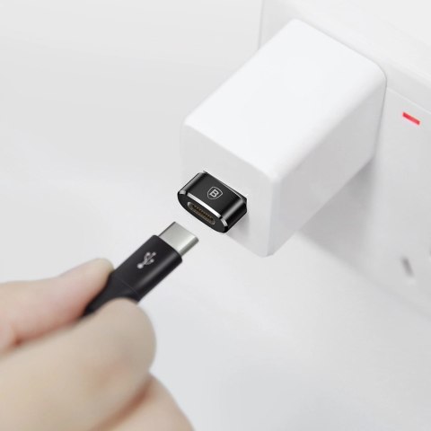 Adapter Baseus Mini przejściówka z USB-C na USB-A - czarny Adapter Baseus Mini przejściówka z USB-C na USB-A - czarny