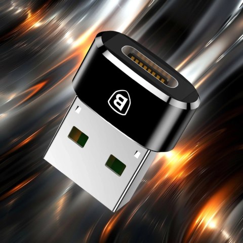 Adapter Baseus Mini przejściówka z USB-C na USB-A - czarny Adapter Baseus Mini przejściówka z USB-C na USB-A - czarny