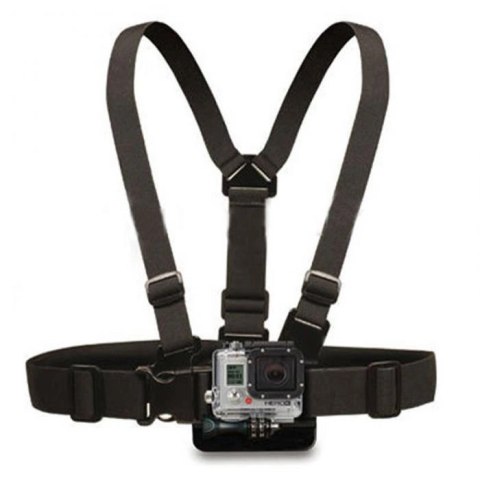 Chest Mount - szelki na klatkę piersiową do kamer sportowych GoPro SJCAM - czarne Chest Mount - szelki na klatkę piersiową do kamer sportowych GoPro SJCAM - czarne