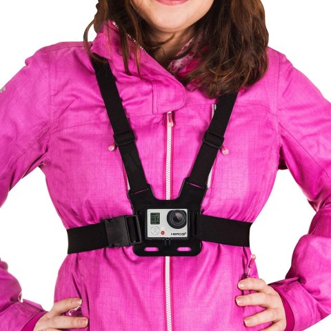 Chest Mount - szelki na klatkę piersiową do kamer sportowych GoPro SJCAM - czarne Chest Mount - szelki na klatkę piersiową do kamer sportowych GoPro SJCAM - czarne