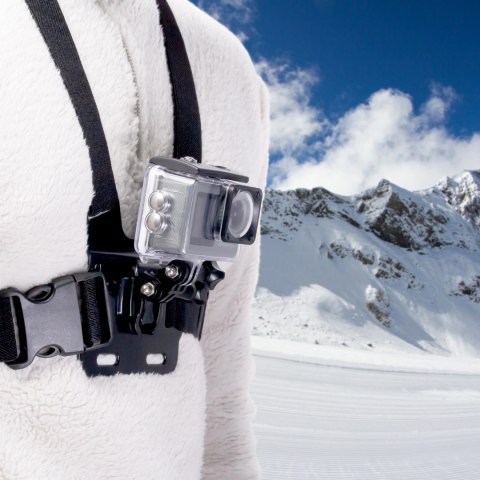 Chest Mount - szelki na klatkę piersiową do kamer sportowych GoPro SJCAM - czarne Chest Mount - szelki na klatkę piersiową do kamer sportowych GoPro SJCAM - czarne