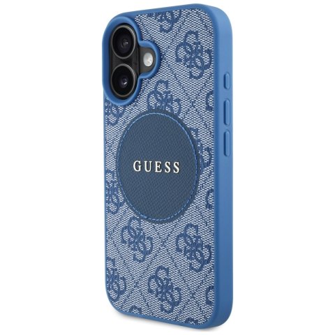 Guess Nakładka HC MagSafe PU 4G Circle with Classic Logo do iPhone 16 Niebieska Guess Nakładka HC MagSafe PU 4G Circle with Classic Logo do iPhone 16 Niebieska