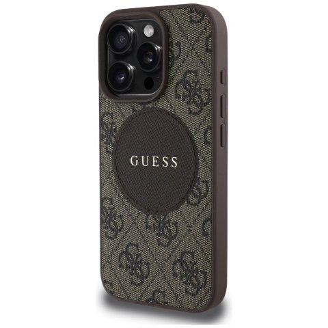 Guess Nakładka HC MagSafe PU 4G Circle with Classic Logo do iPhone 16 Pro Max Brązowa Guess Nakładka HC MagSafe PU 4G Circle with Classic Logo do iPhone 16 Pro Max Brązowa