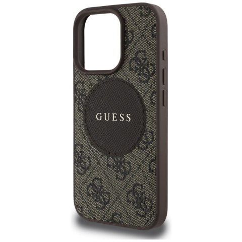 Guess Nakładka HC MagSafe PU 4G Circle with Classic Logo do iPhone 16 Pro Max Brązowa Guess Nakładka HC MagSafe PU 4G Circle with Classic Logo do iPhone 16 Pro Max Brązowa