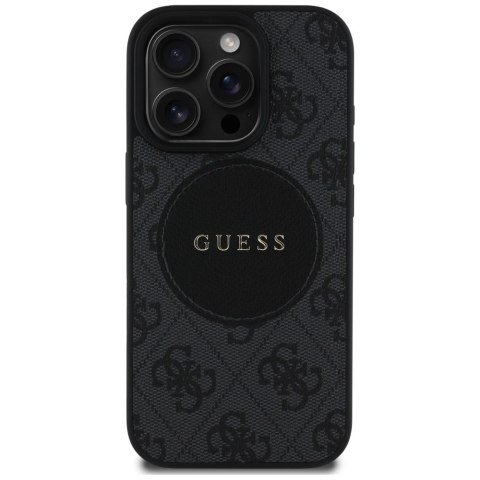 Guess Nakładka HC MagSafe PU 4G Circle with Classic Logo do iPhone 16 Pro Max Czarna Guess Nakładka HC MagSafe PU 4G Circle with Classic Logo do iPhone 16 Pro Max Czarna