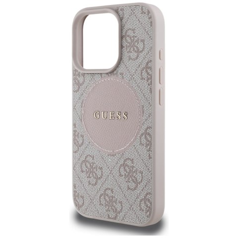 Guess Nakładka HC MagSafe PU 4G Circle with Classic Logo do iPhone 16 Pro Max Różowa Guess Nakładka HC MagSafe PU 4G Circle with Classic Logo do iPhone 16 Pro Max Różowa