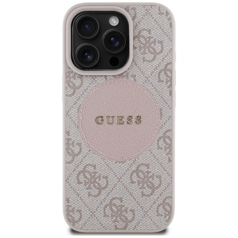 Guess Nakładka HC MagSafe PU 4G Circle with Classic Logo do iPhone 16 Pro Różowa Guess Nakładka HC MagSafe PU 4G Circle with Classic Logo do iPhone 16 Pro Różowa