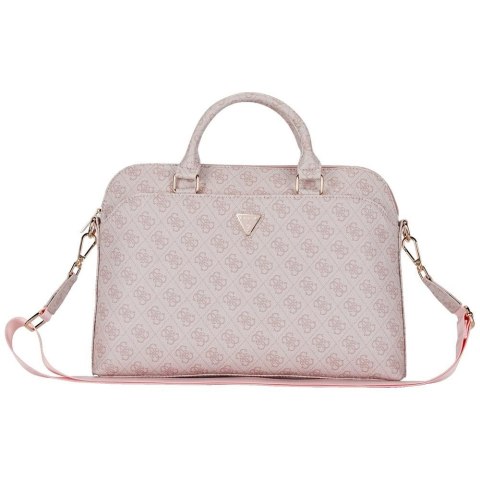 Guess torba Computer Bag 4G Zipper Pocket & Triangle Logo do laptopa 15" różowa Guess torba Computer Bag 4G Zipper Pocket & Triangle Logo do laptopa 15" różowa