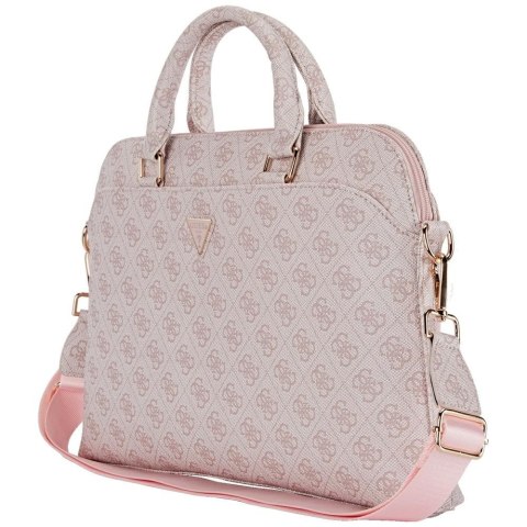 Guess torba Computer Bag 4G Zipper Pocket & Triangle Logo do laptopa 15" różowa Guess torba Computer Bag 4G Zipper Pocket & Triangle Logo do laptopa 15" różowa