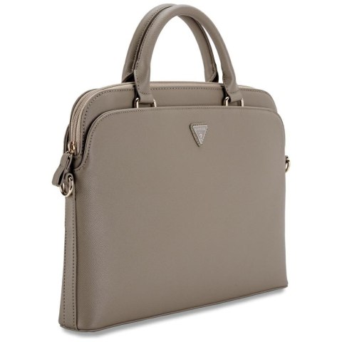 Guess torba Computer Bag Grained PU Zipper Pocket & Triangle Logo do laptopa 15" brązowa Guess torba Computer Bag Grained PU Zipper Pocket & Triangle Logo do laptopa 15" brązowa