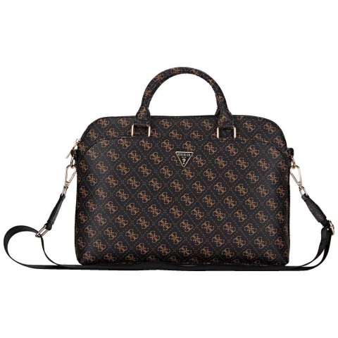 Guess torba Computer Bag New 4G Zipper Pocket & Triangle Logo do laptopa 15" czarna Guess torba Computer Bag New 4G Zipper Pocket & Triangle Logo do laptopa 15" czarna