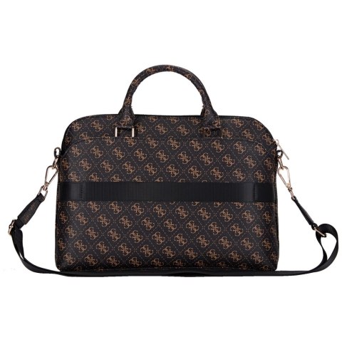 Guess torba Computer Bag New 4G Zipper Pocket & Triangle Logo do laptopa 15" czarna Guess torba Computer Bag New 4G Zipper Pocket & Triangle Logo do laptopa 15" czarna