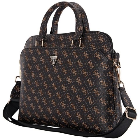 Guess torba Computer Bag New 4G Zipper Pocket & Triangle Logo do laptopa 15" czarna Guess torba Computer Bag New 4G Zipper Pocket & Triangle Logo do laptopa 15" czarna