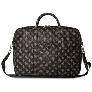 Guess torba Computer Bag Peony Front Pocket & Zipper Triangle Logo do laptopa 16" czarna