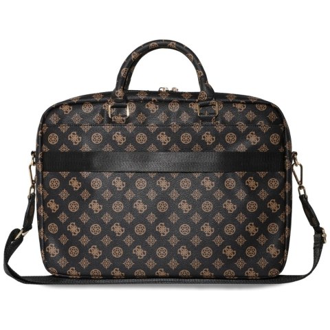 Guess torba Computer Bag Peony Front Pocket & Zipper Triangle Logo do laptopa 16" czarna Guess torba Computer Bag Peony Front Pocket & Zipper Triangle Logo do laptopa 16" czarna